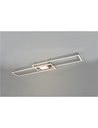 Plafoniera LED rettangolare acciaio retro-illuminata RGB con telecomando multifunzione l. 110cm