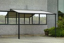Gazebo Nebraska Pergola in Alluminio Nero con Telo Elettrico H250 cm