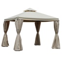 Gazebo Lusso Dallas 3x3m con Zanzariera 400g/m2