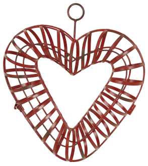 Ghirlanda Portamele Cuore Ferro - 36 x 8 x 40 cm