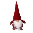 Gnomo di stoffa marrone rosso 16x14x36 cm