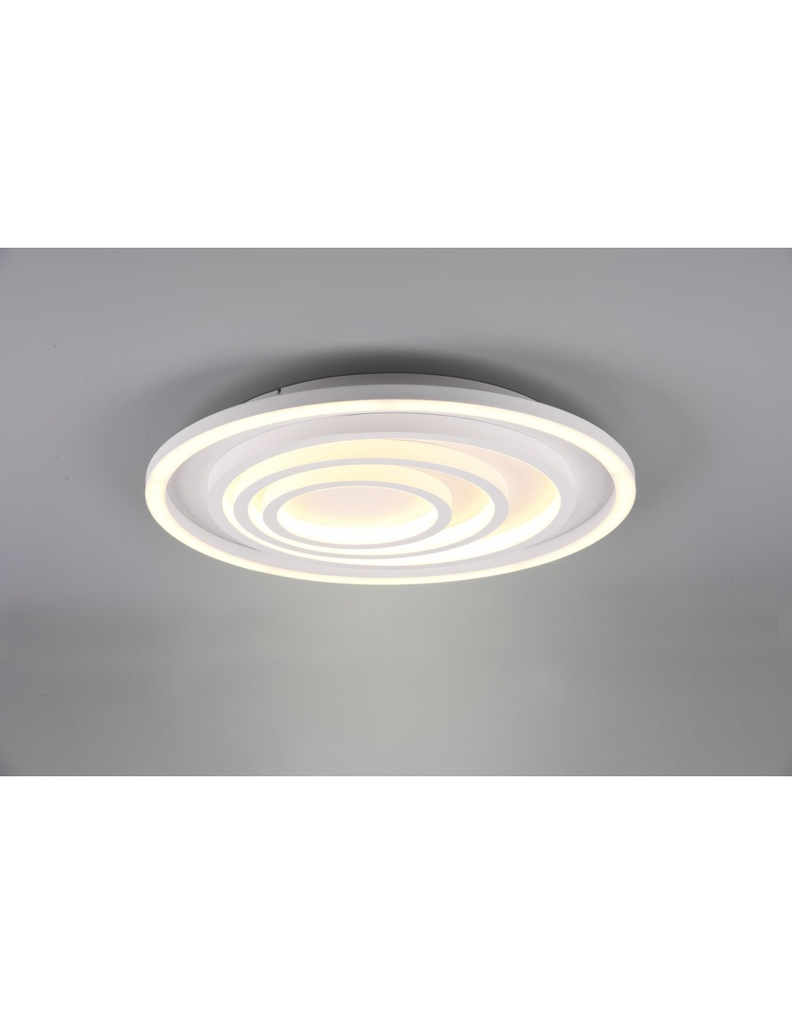 Plafoniera Circolare Moderna Led Dimmer Kagawa Bianco