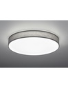Plafoniera LED Paralume Tessuto Grigio Ø75 cm