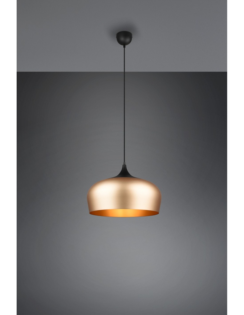 Sospensione Cucina Ottone Chiron Trio Lighting - Lampadario Conico Satinato