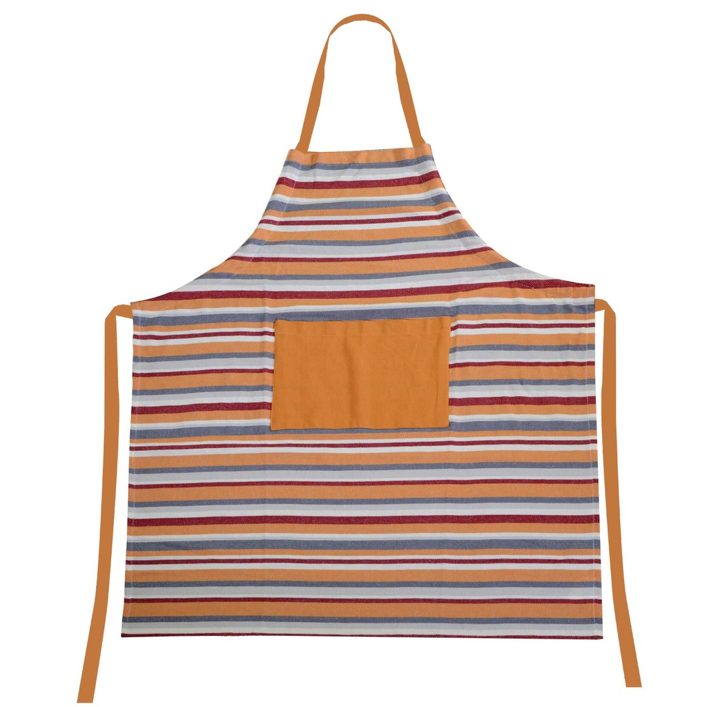 Grembiule Stripe bordeaux tinto in filo 80x90 cm