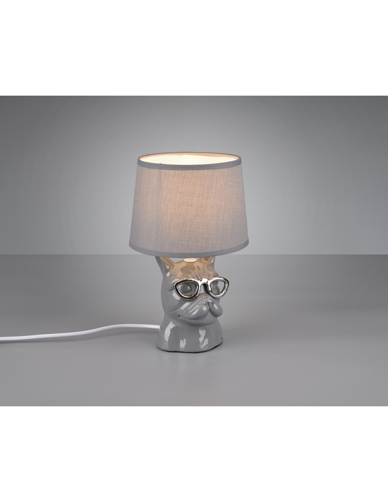 Lampada Da Tavolo Dosy Ceramica Grigio Ø18 cm Trio Lighting