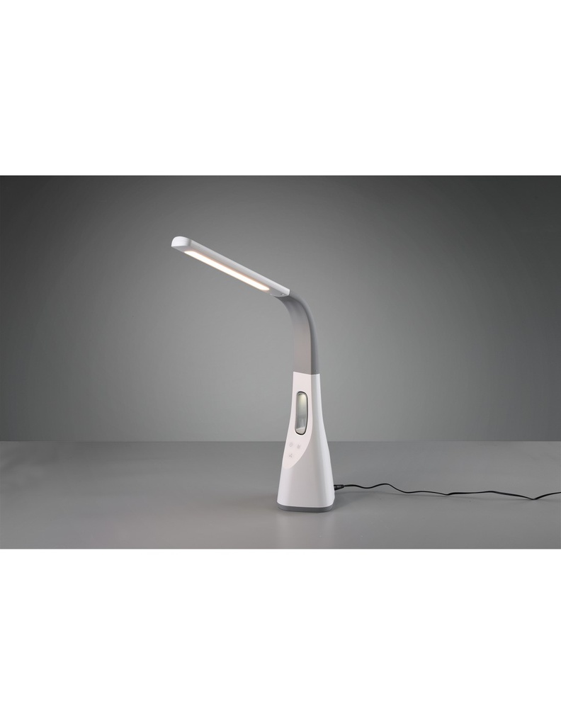 Lampada da Tavolo Flessibile Vento con Ventilatore Bianco LED Touch Dimmer