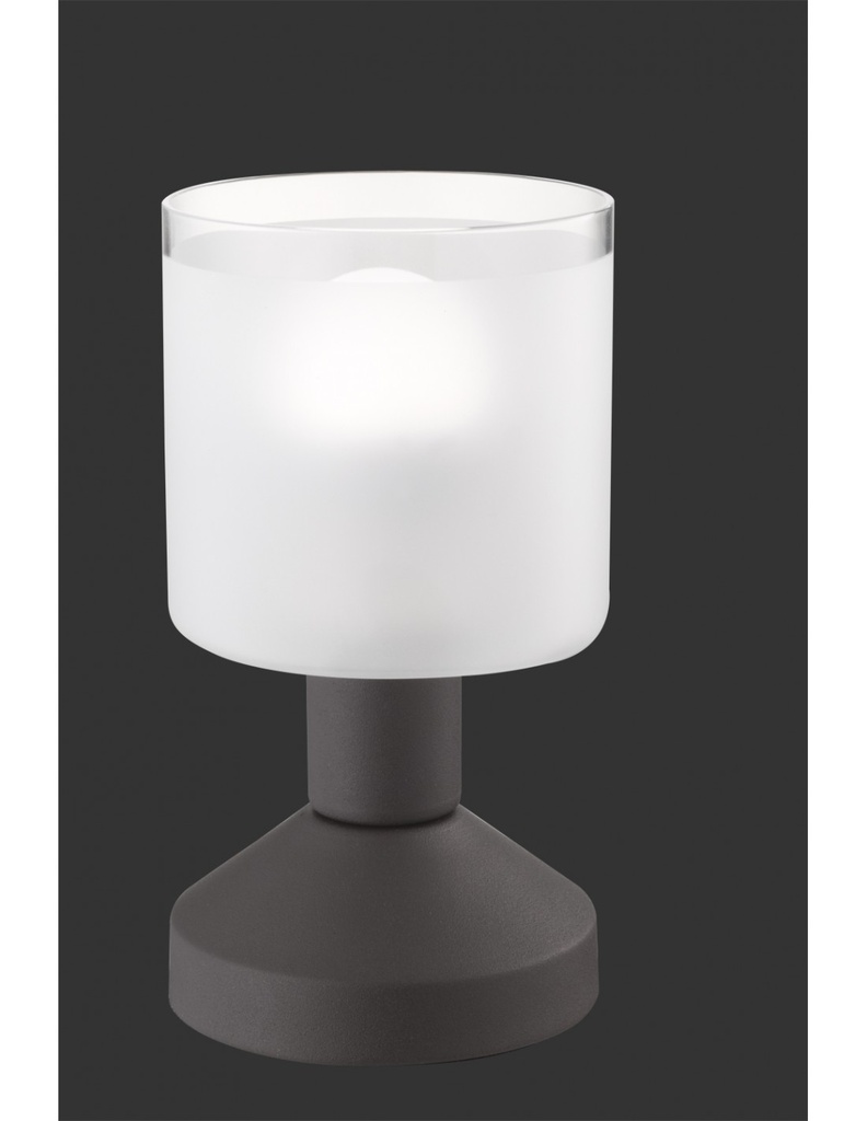 Lampada Da Tavolo Gral Ruggine Led Touch Vetro Satinato Ø9 cm Trio Lighting