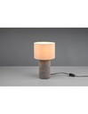 Lampada da Tavolo Moderna in Ceramica e Tessuto Beige