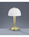 Lampada da Tavolo Ventura LED Touch Ottone e Vetro Bianco Ø15 cm