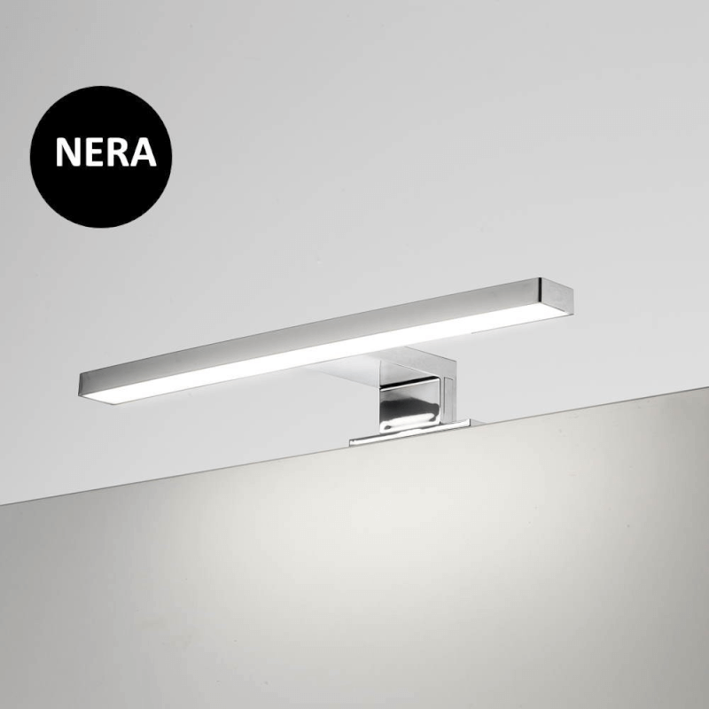 Lampada LED Kyra per bagno 300 mm nera