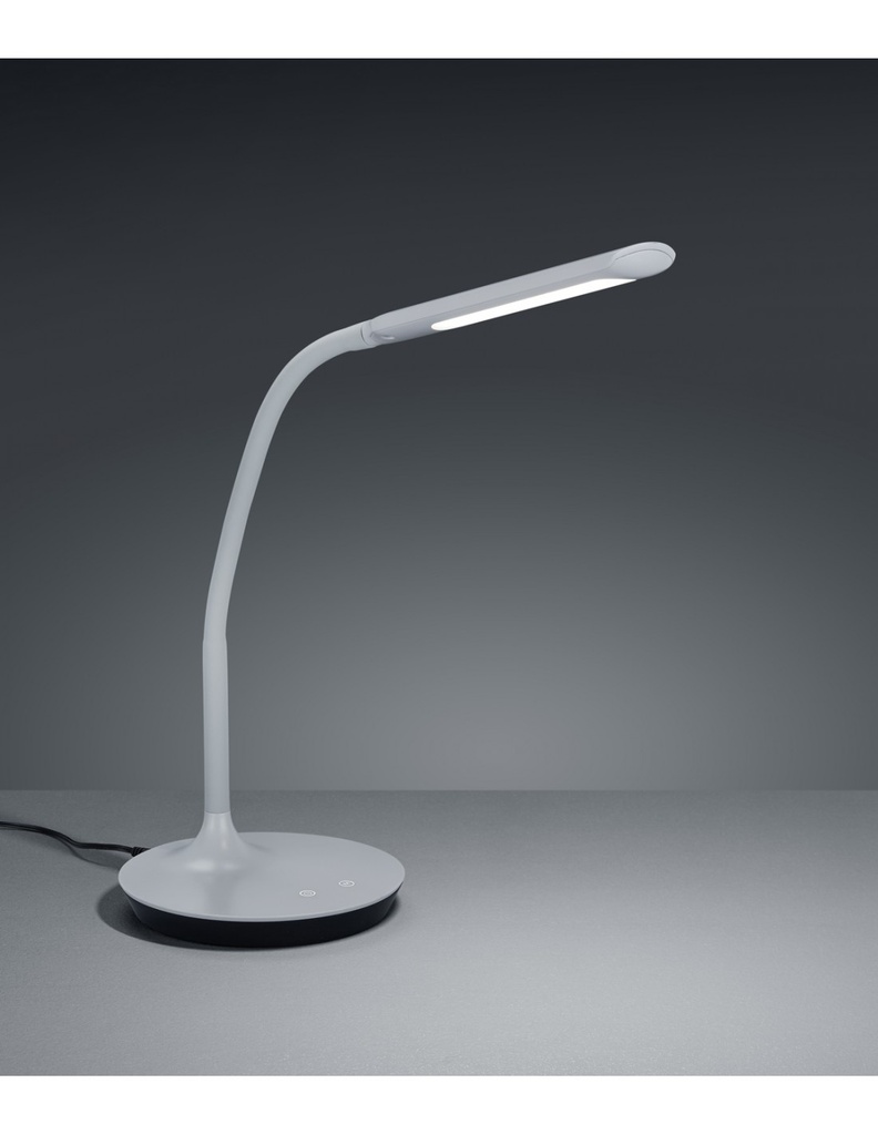 Lampada da Scrivania Moderna con Braccio Flessibile LED Touch Grigio