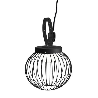 Lampada Portatile 20W Led 4000K, Linea Cage, Nero