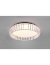 Lampada Rotonda Soffitto Legno Bianco Led 38w Dimmer Monte Trio Lighting