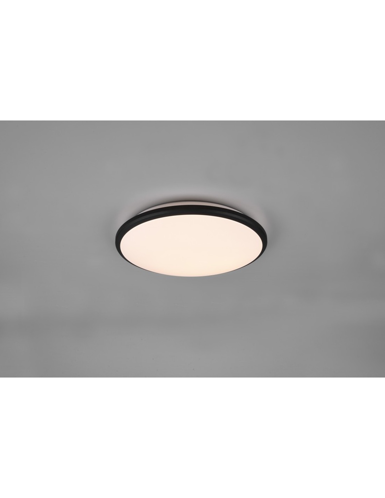 Lampada Rotonda Soffitto Parete Moderna Led Dimmer Limbus Nero Trio Lighting