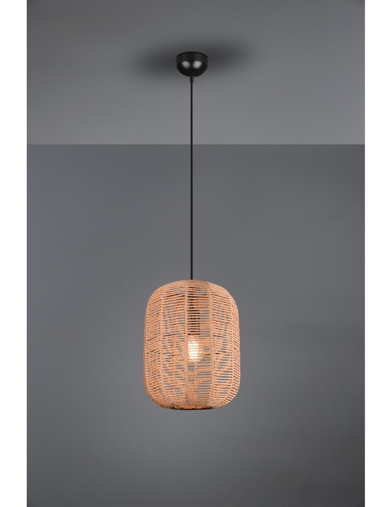 Lampada Sospensione Runa Diffusore Fibra Naturale Ø35 cm