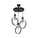 Lampada a sospensione Esin con tre portalampade a cerchio MDL4423