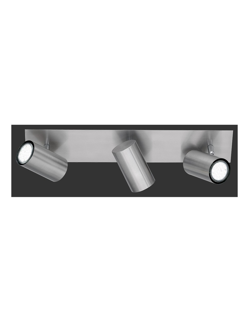 Lampada da Soffitto 3 Faretti Spot Orientabili Nichel