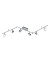 Lampada da Soffitto 6 Spot Orientabili in Nichel Opaco