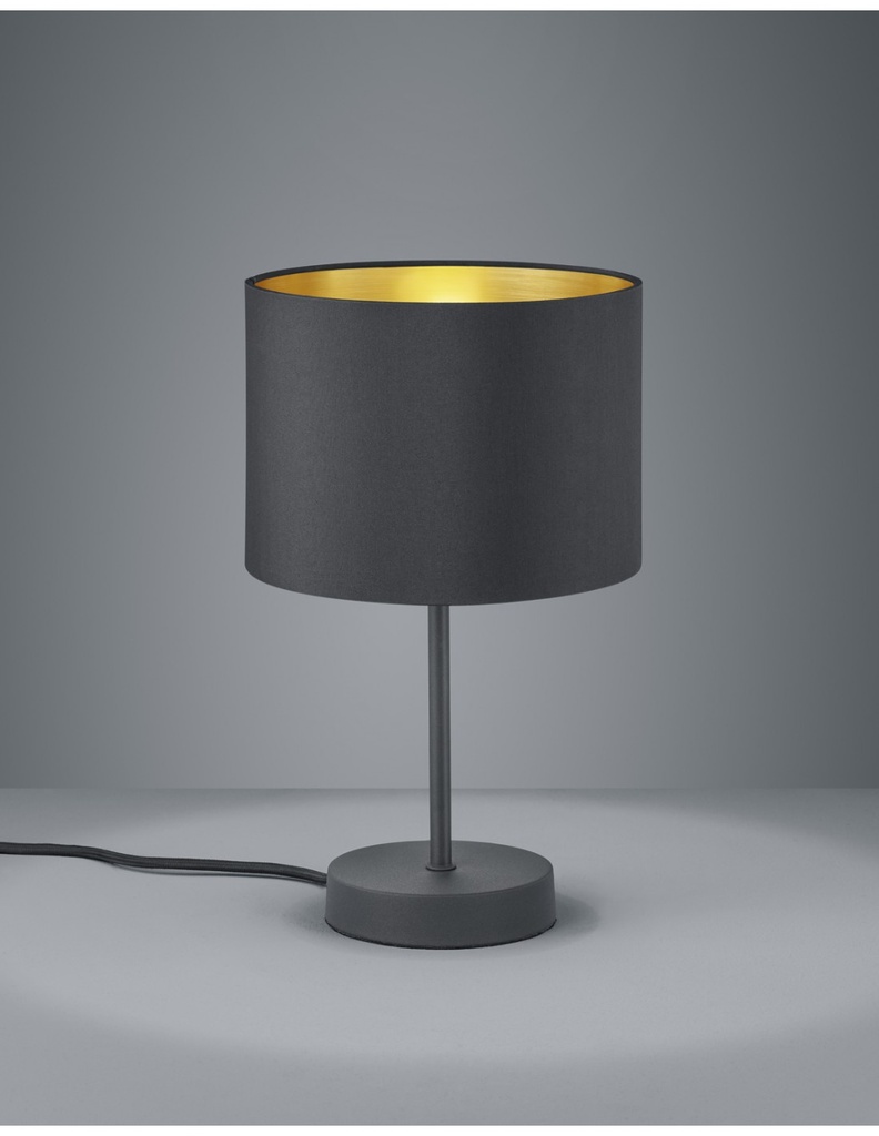 Lampada da Tavolo Metallo Nero-Oro Ø20 cm