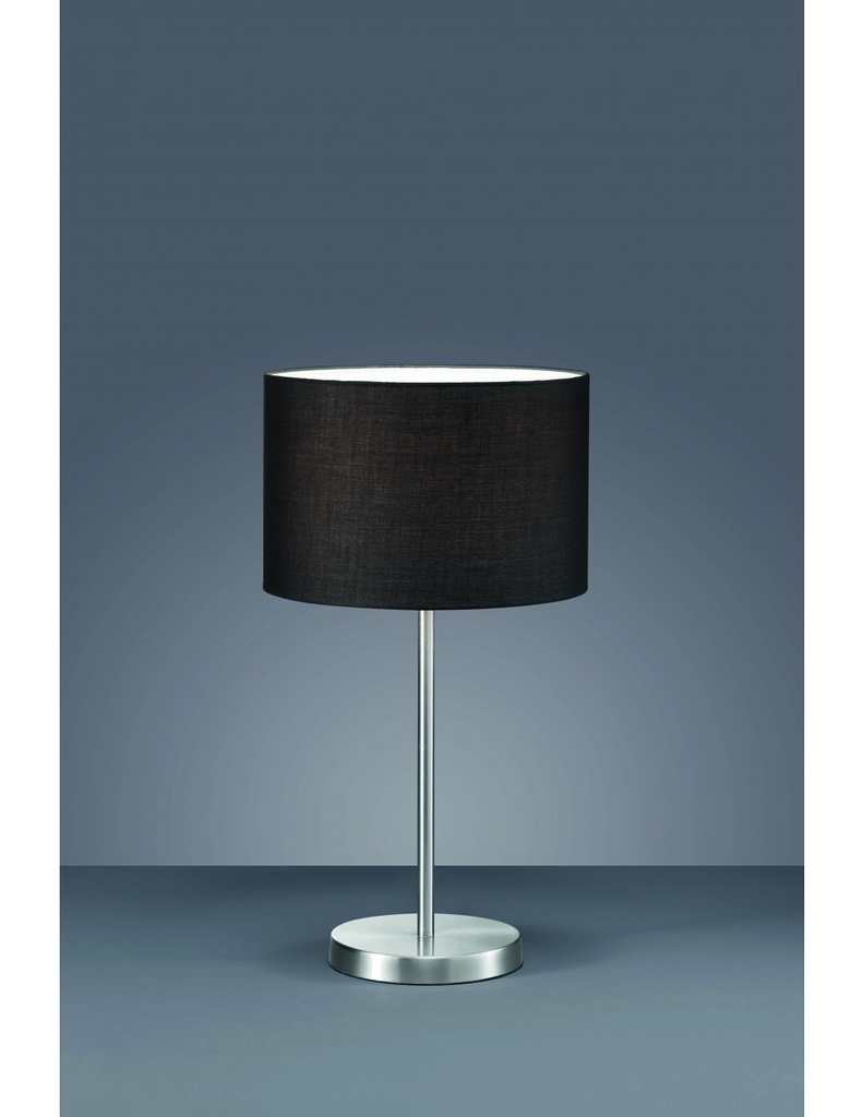 Lampada da Tavolo Hotel Metallo Paralume Nero Ø30 cm