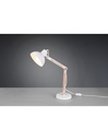 Lampada da Tavolo Kimi Legno e Paralume Bianco