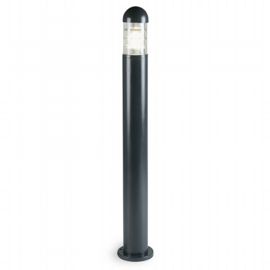 Lampada da esterno in alluminio pressofuso con diffusore in vetro trasparente grafite