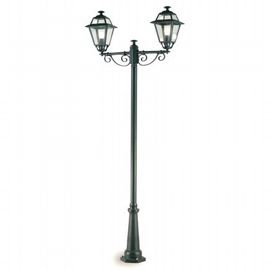 Lampada da esterno in alluminio pressofuso con diffusori in vetro trasparente grafite
