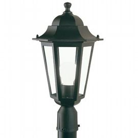 Lampada da esterno in alluminio pressofuso con diffusori in vetro trasparente nero 200mm