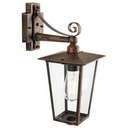 Lampada da esterno in alluminio pressofuso con diffusori in vetro trasparente ruggine