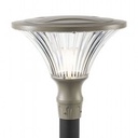 Lampada da esterno in alluminio pressofuso, diffusore trasparente, 60mm x 160mm, IP65 tortora