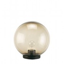 Lampada da esterno in termoplastico con sfera fumé Ø 20cm nero