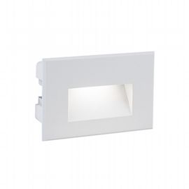 Lampada da incasso in alluminio pressofuso con diffusore in vetro satinato - 3W, 300 lumen, 4000°K bianco