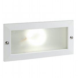 Lampada da incasso in alluminio pressofuso con diffusore in vetro satinato bianco