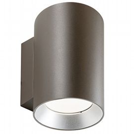 Lampada da parete in alluminio pressofuso con diffusori in vetro trasparente - 20W, 2120 lumen