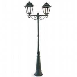 Lampada da parete in alluminio pressofuso con diffusori in vetro trasparente nero