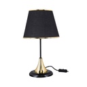 Lampada da tavolo Aden metallo e paralume tessuto nero ASZ1632