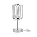Lampada da tavolo Alis cromata e paralume effetto cristallo MNG7079