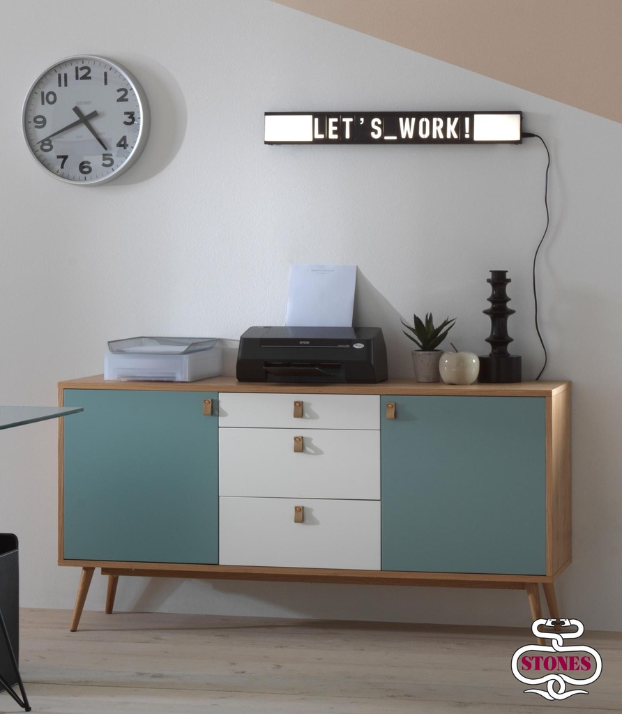 Lampada da tavolo elegante in metallo nero, dimensioni 3x80x10h cm