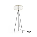 Lampada da terra a led con paralume in acciaio ottone lucido, 50x50x150 cm