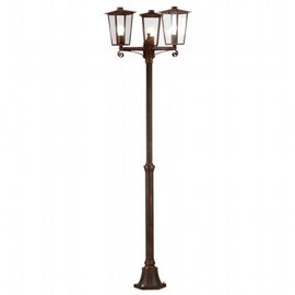 Lampada da terra in alluminio pressofuso con diffusori in vetro trasparente - Altezza max 185mm - IP43 - 3 lampade da 60W
