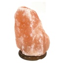 Lampada di sale 4-6kg con attacco e base in legno 18x18x20cm