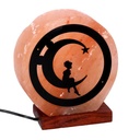 Lampada Sale Luna con Attacco 18x6,5h21 - Atmosfera Accogliente e Rilassante