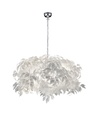 Lampadario a Sospensione 4 Luci Foglie Bianche Lavabili Leavy Ø70 cm