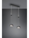 Lampadario Sospeso Doppio Disco Led Franklin Antracite