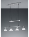 Lampadario Sali e Scendi 4 Luci Bilanciere Nichel