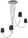 Lampadario Argento 5 luci - Dimensioni: 79x50x103 cm