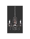 Lampadario 3 Luci Classico Cromo Pendenti Neri