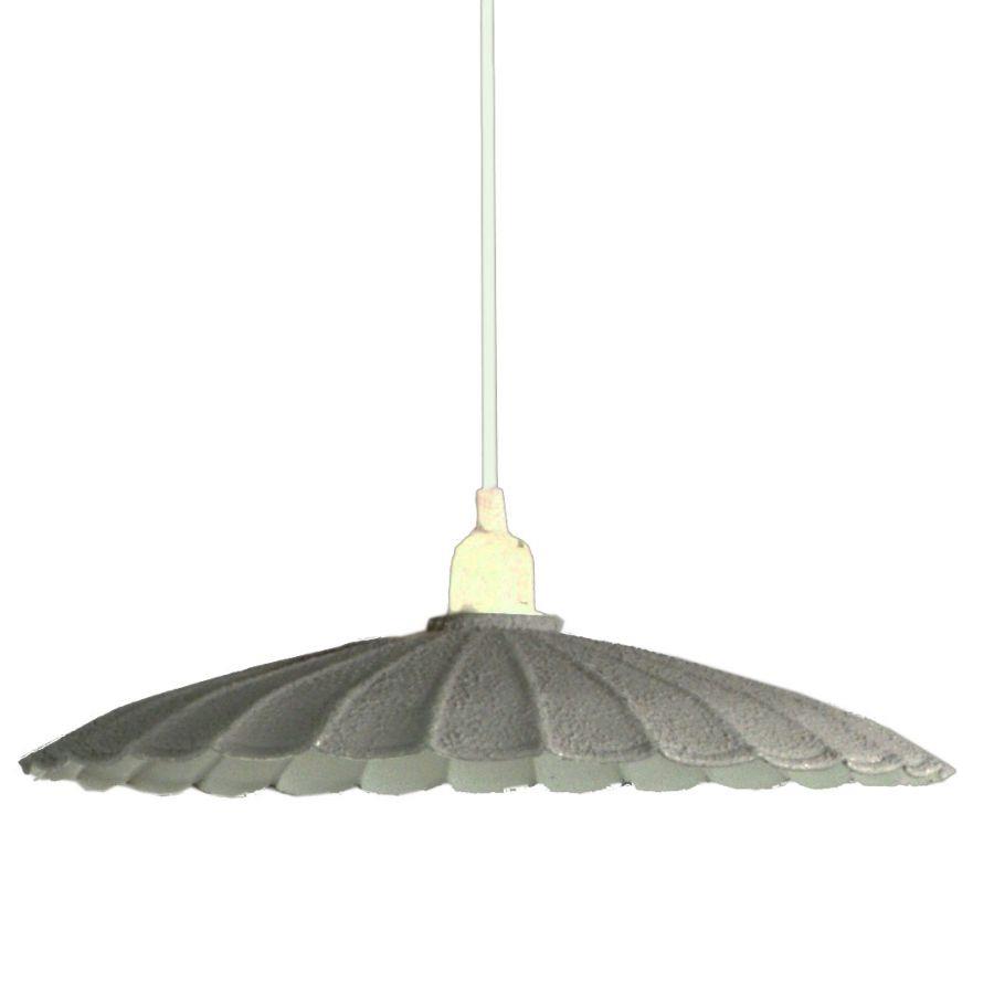 Lampadario Vintage Bianco/Grigio in Metallo con Attacco cmø40