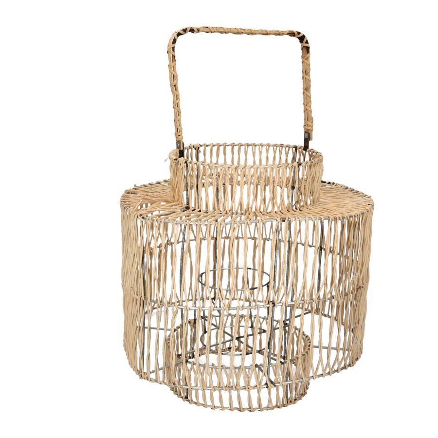 Lanterna in Rattan Naturale - Dimensioni: 39x39x55 cm